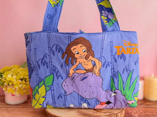 Sac de plage upcycling - Tarzan