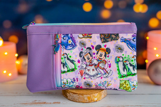 Pochette Tissu & Simili Cuir - Mary Poppins