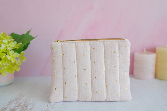 Pochette Plate - Rose Doré