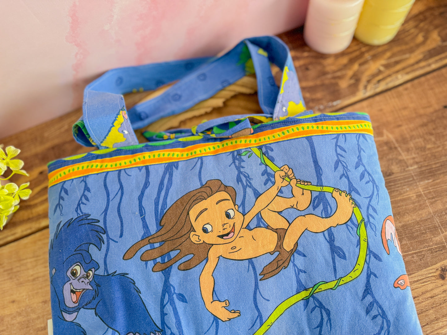 Sac de plage upcycling - Tarzan