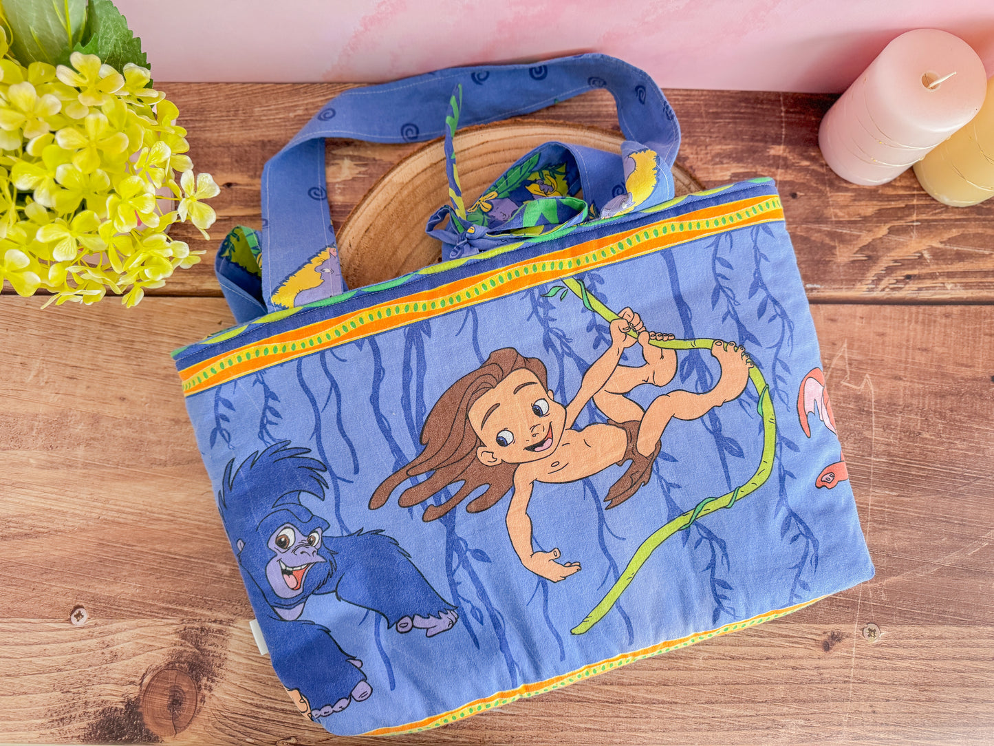 Sac de plage upcycling - Tarzan