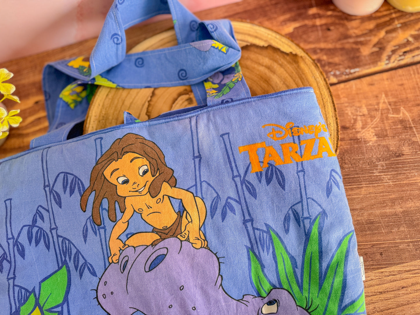 Sac de plage upcycling - Tarzan