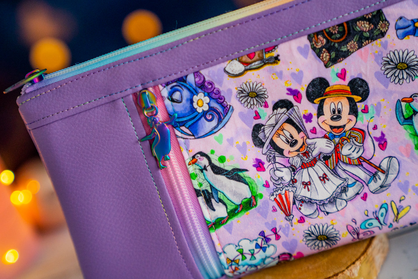 Pochette Tissu & Simili Cuir - Mary Poppins