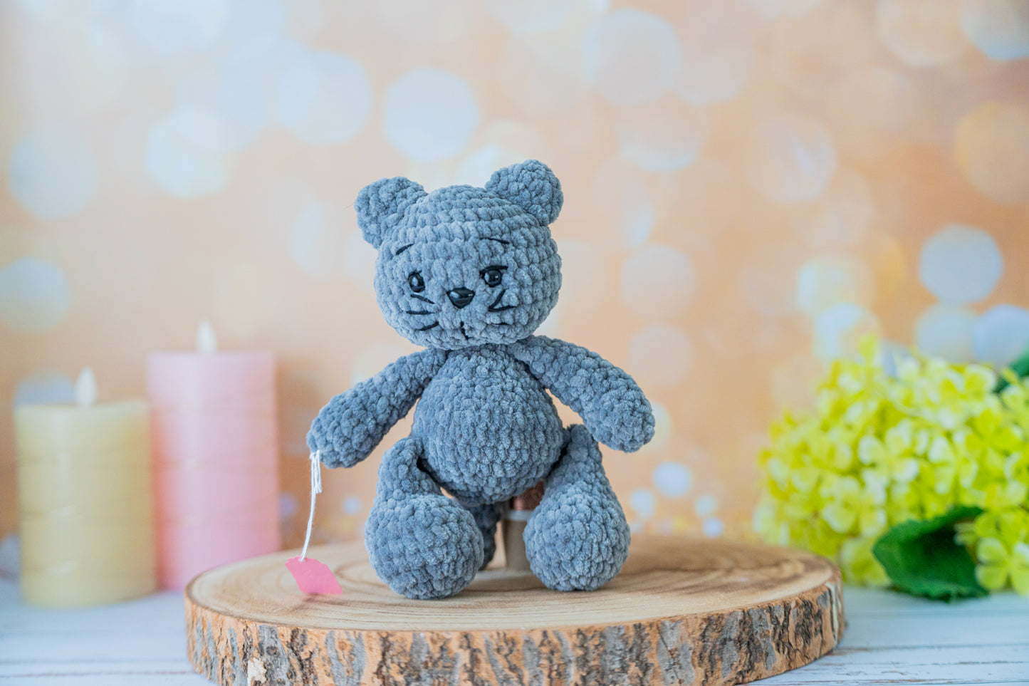 Peluche Chat Gris