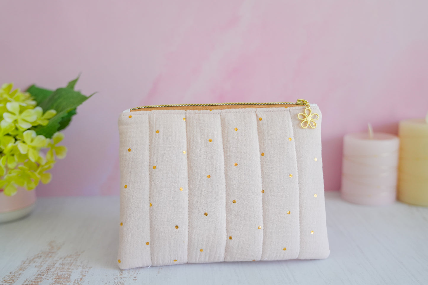 Pochette Plate -  Rose Doré